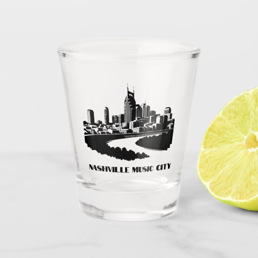 Nashville Music City Shot Glas (Vorderseite)