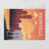 Nashville: Music City Skyline bei Sunset Postkarte (Vorderseite)