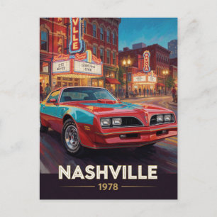 Nashville Music City Street Cruiser 1978 Tennessee Postkarte