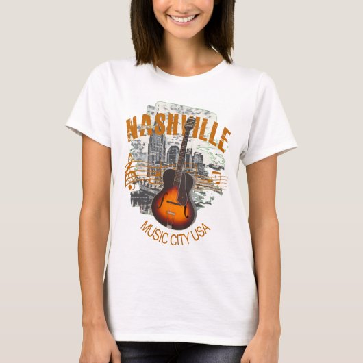 Nashville Music City USA-BRN T-Shirt (Vorderseite)