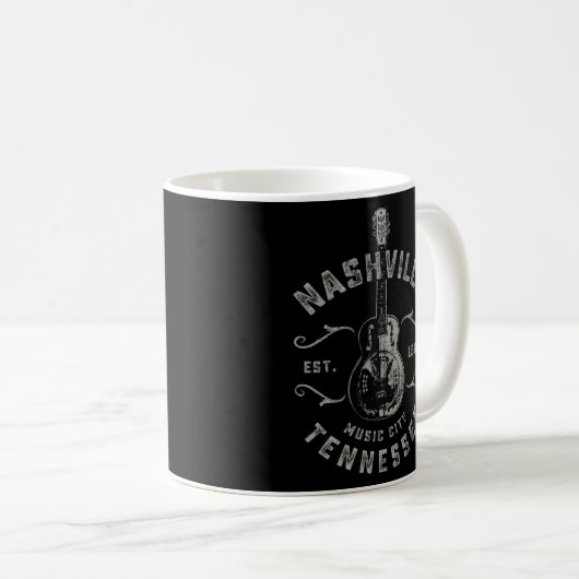 Nashville Music City Usa Kaffeetasse (VorderseiteRechts)
