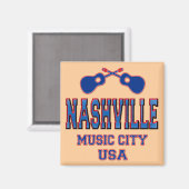 Nashville, Music City USA Magnet (Vorderseite/Rückseite)
