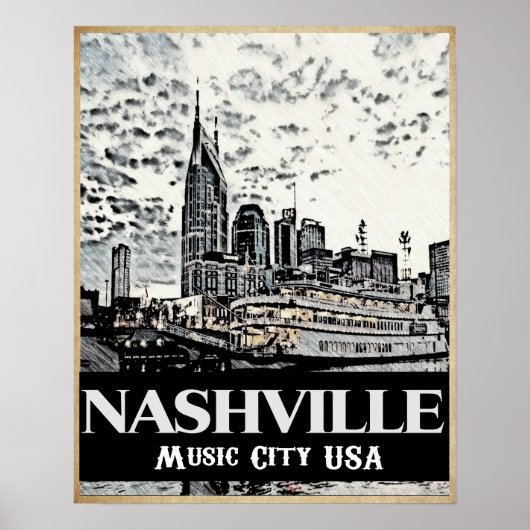 Nashville Music City USA Poster (Vorne)