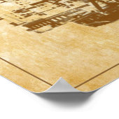 Nashville Music City Vintage Travel Poster (Ecke)