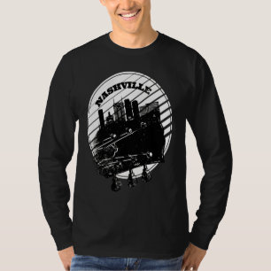 Nashville Musik Gitarre USA Skyline Silhouette Umr T-Shirt
