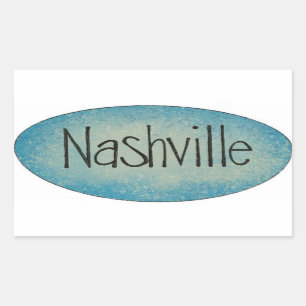Nashville-Musik-Stadt-Logo-Aufkleber Rechteckiger Aufkleber