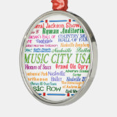 Nashville-Musik-Stadt Silbernes Ornament (Links)