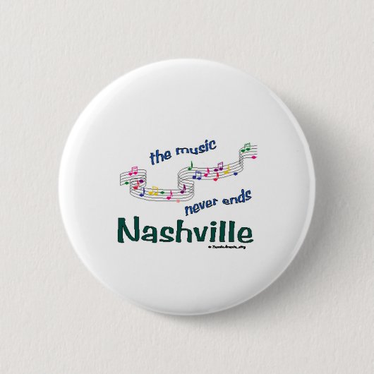 Nashville-Musiknoten Button (Vorderseite)
