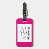 Nashville-Musiknoten Gepäckanhänger (Vorderseite vertikal)