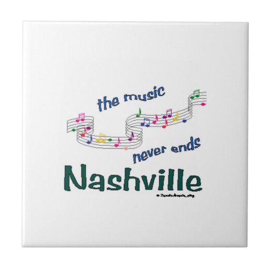 Nashville Musiknotens Fliese (Vorderseite)