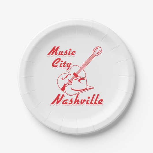 Nashville. Musikstadt Pappteller (Vorderseite)