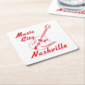 Nashville. Musikstadt Rechteckiger Pappuntersetzer (angewinkelt)