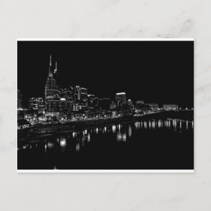 Nashville nachts postkarte