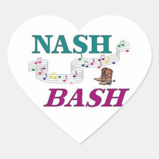 Nashville Nash Bash Music Herz-Aufkleber