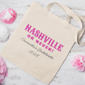 Nashville oder nie heiß rosa Retro-Bachelorette Tragetasche