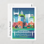 Nashville Postcard Postkarte (Vorne/Hinten)