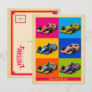 Nashville Postkarte Indiana Rennwagen Vintage Pop