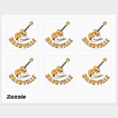 Nashville Quadratischer Aufkleber (Blatt)