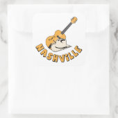 Nashville Quadratischer Aufkleber (Tasche)