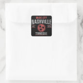 Nashville Quadratischer Aufkleber (Tasche)