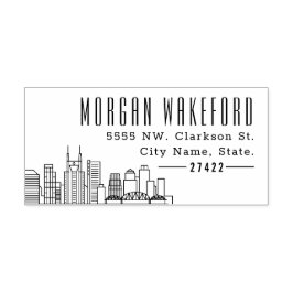 Nashville Resident | Modern Deco Skyline  Permastempel