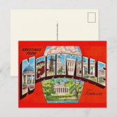 Nashville Retro Gruß Postkarte (Vorne/Hinten)