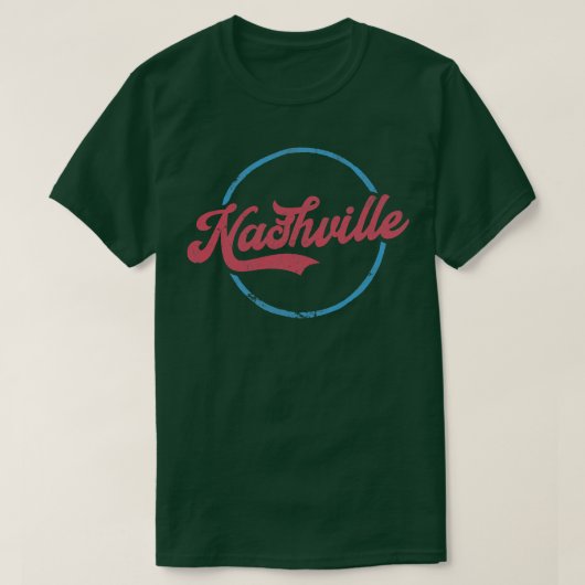 Nashville Retro Typografie Design T-Shirt (Design vorne)