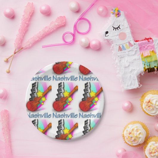 Nashville-Rhythmus Pappteller (Party)