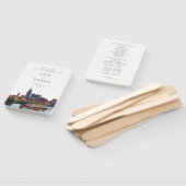 Nashville Riverfront Watercolor Wedding Program Fächer (Non-assembled)