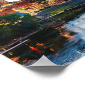 Nashville Riverfront Wedding Welcome Sign Poster (Ecke)