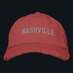 NASHVILLE Rosa Stickerei im Vintagen Rot-Stil Bestickte Baseballkappe<br><div class="desc">NASHVILLE Pink Stickerei auf Vintagem Rot Stil bedrückte Baumwollhut. Das ist ein wunderbares Geschenk für alle, die Nashville TN Lieben! Wenn Sie Ihren persönlichen Text bevorzugen, wählen Sie einfach den Knopf "Diese Vorlage personalisieren", um Ihre Auswahl an benutzerdefiniertem Text einzugeben. Die Stickerei kann auch an andere Farbeinstellungen angepasst werden, indem...</div>