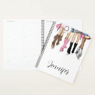 Nashville Script Fashion Illustration Cowboy Boots Planer