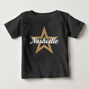 Nashville Script mit Star (White Type) Baby T-Shi T-shirt