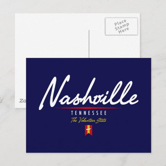 Nashville Script Postkarte (Vorne/Hinten)