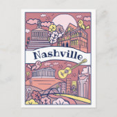 Nashville Sehenswürdigkeiten Postcard - Rosa Postkarte (Vorderseite)