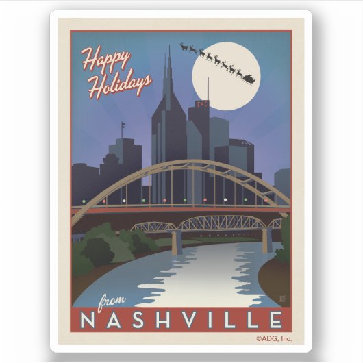 Nashville Skyline Aufkleber (Vorderseite)