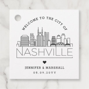 Nashville Skyline Begrüßung Geschenkanhänger