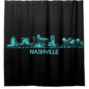 Nashville-Skyline Duschvorhang