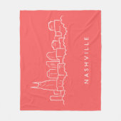 Nashville-Skyline Fleecedecke (Vorderseite)