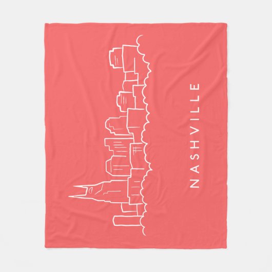 Nashville-Skyline Fleecedecke (Vorderseite)