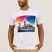Nashville Skyline Graffiti Art T-Shirt (Vorderseite)