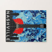Nashville Skyline Guitar Poster Puzzle (Horizontal)