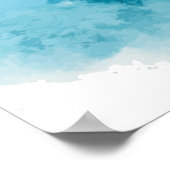 Nashville Skyline Guitar Watercolor Design Poster (Ecke)