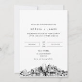 Nashville Skyline Hochzeitseinladung mit Foto Einladung (Vorderseite)