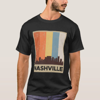 Nashville Skyline Hoodie Distressed Vintag Style T-Shirt