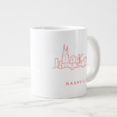 Nashville-Skyline Jumbo-Tasse (Vorderseite Rechts)