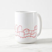 Nashville-Skyline Kaffeetasse (VorderseiteRechts)