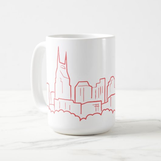 Nashville-Skyline Kaffeetasse (Vorderseite Links)