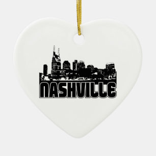 Nashville-Skyline Keramik Ornament