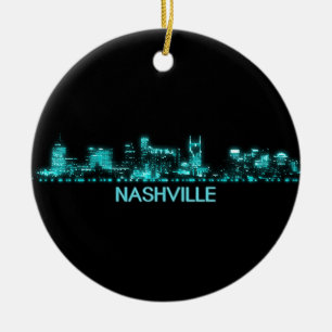 Nashville Skyline Keramik Ornament